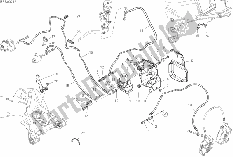 Todas las partes para Sistema De Frenos Abs de Ducati Streetfighter V4 S Thailand 1103 2020
